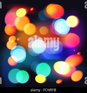 Bright colorful bokeh vector abstract background Stock Vector