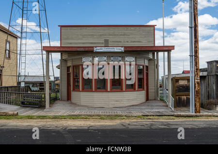 Shaniko community center in the eastern Oregon ghost town of Shaniko. Stock Photo