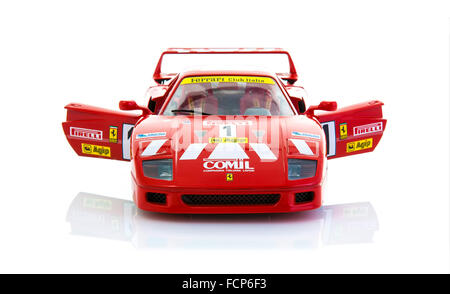 Ferrari F40 in race trim on a white background Stock Photo