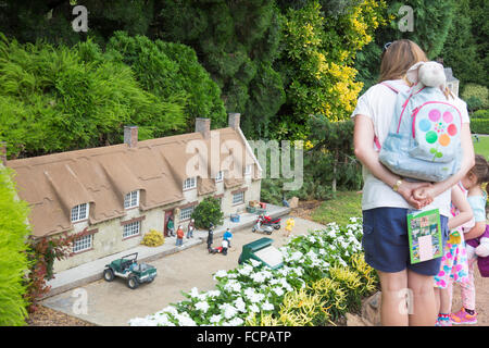 Cockington Green Gardens in Australian Capital Territory, the miniature gardens include english villages and international areas Stock Photo