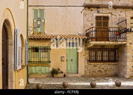 Old Town Buildings Antibes France Stock Photo