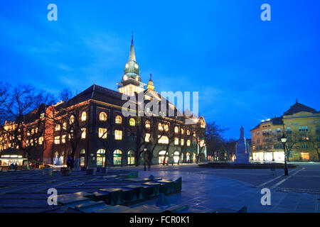 Subotica City Hall at blue hour Stock Photo