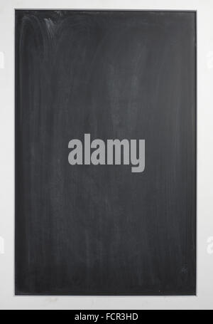 Blank blackboard with a white wooden frame, space for text or images Stock Photo