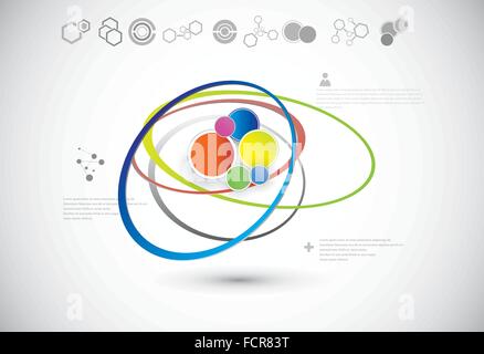Molecular structure or  cell connection Stock Vector
