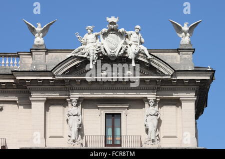 Baroque decorations of Quirinale Palace in Rome, Italy Stock Photo