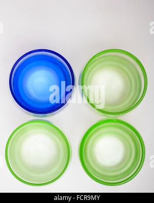 colored glass vessels Stock Photo