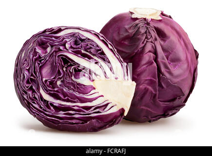 red cabbage isolated Stock Photo