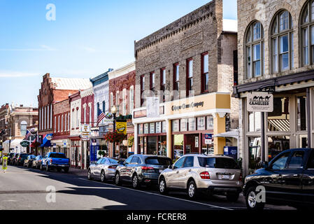 Restaurants and Shops on East Davis Street, Culpeper, Virginia Stock Photo