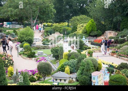 Cockington Green Gardens in Australian Capital Territory, the miniature gardens include english villages and international areas Stock Photo