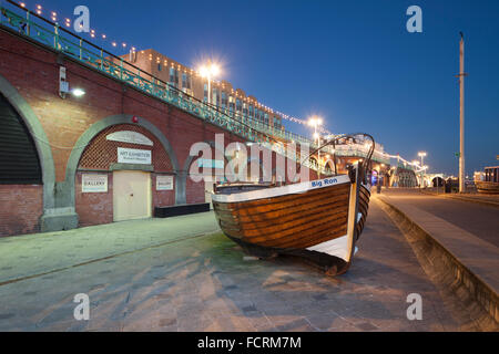 Winter evening at Fishing Museum on Brighton seafront. East Sussex, England, UK. Stock Photo