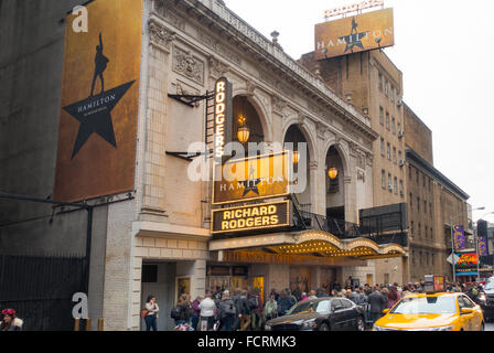 Hamilton musical on Broadway NYC Stock Photo