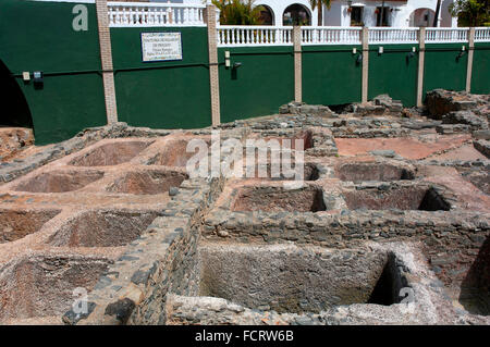 Fish salting factory Punic Roman - 4th century BC, Almuñecar, Granada province, Region of Andalusia, Spain, Europe Stock Photo