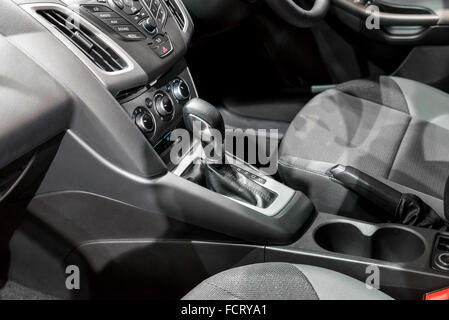 Automatic transmission gear shift in car Stock Photo