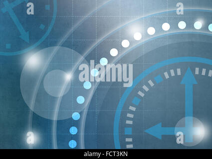 abstract background with clock and circles. Stock Photo
