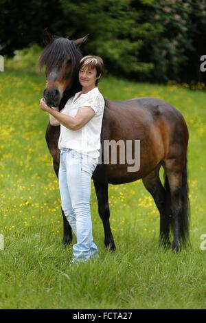 woman and Paso Peruano Stock Photo