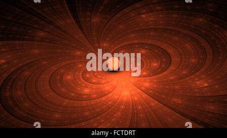Beautifully computer rendered image resembling to a sphere surrounded with magnetic lines Stock Photo