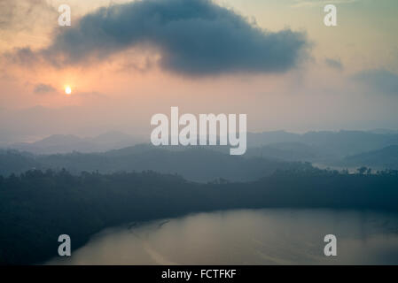 Crater lake Chema, Near of the Rubirizi, Uganda, Africa. Stock Photo