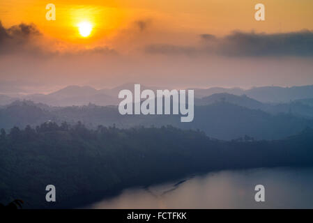 Crater lake Chema, Near of the Rubirizi, Uganda, Africa. Stock Photo