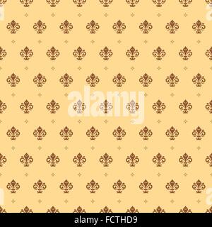 Seamless Vector Pattern With Royal Lily Stock Vector
