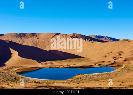 China, Inner Mongolia, Badain Jaran desert, Gobi desert Stock Photo