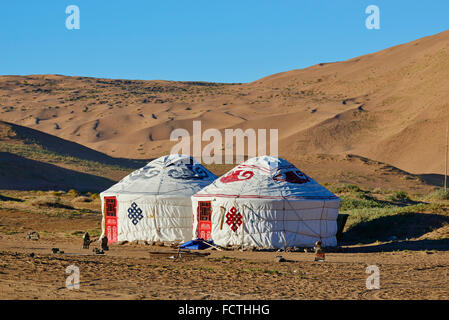 China, Inner Mongolia, Badain Jaran desert, Gobi desert Stock Photo