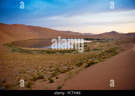 China, Inner Mongolia, Badain Jaran desert, Gobi desert Stock Photo