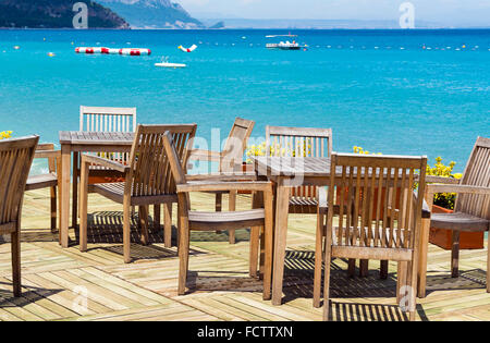 Cafe on the beach Stock Photo