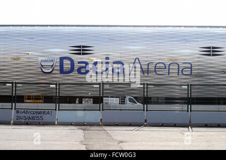 Udine, Italy. 25th January, 2016. The name of new stadium of the football team of Italian Serie A Udinese Calcio, north side on 25th January 2016 at Dacia Arena in Udine. Credit:  Andrea Spinelli/Alamy Live News Stock Photo