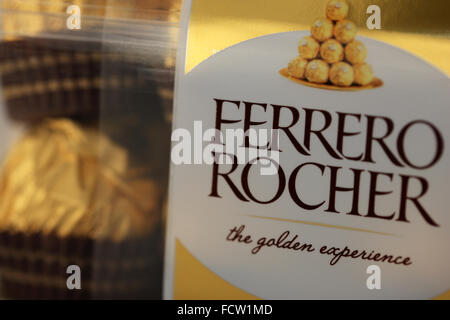 Ferrero Rocher chocolates Stock Photo