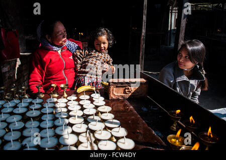 Nepal, Bouddhnath, daily life Stock Photo