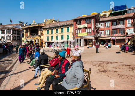 Nepal, Bouddhnath, daily life Stock Photo