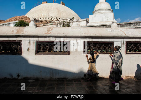 Nepal, Bouddhnath, local temple Stock Photo