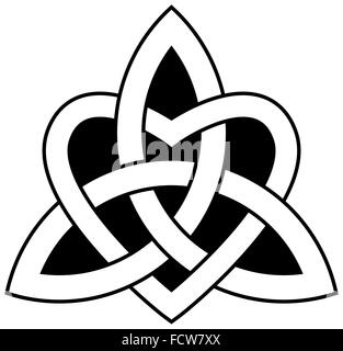 3 Point Celtic Trinity Knot (Triquetra) Interlaced With A Heart For ...