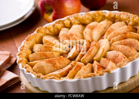 Close up of a tasty homemade apple pie Stock Photo