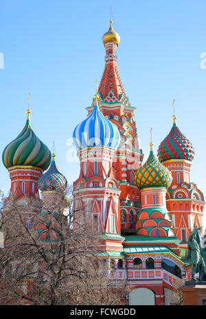 St. Basil cathedral on Red Square in Moscow Stock Photo