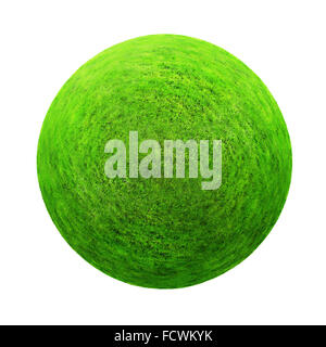 Green grass ball. Isolated on white background Stock Photo