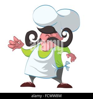 Colorful, Vector, Cartoon Chef Illustration Stock Vector