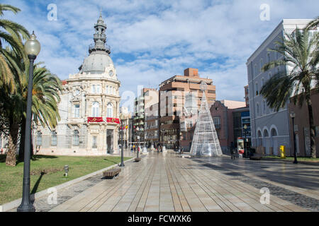 Entrance to the calle mayor in Cartagena Stock Photo