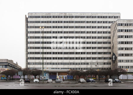 BERLIN - JANUARY 12 - The 'Haus der Statistik' (German for House of Statistics) in Berlin Mitte on January 12, 2016. Stock Photo