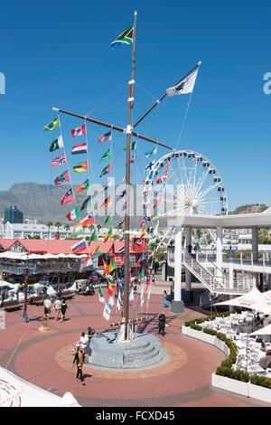 Cape Wheel and restaurants, Victoria & Albert Waterfront, Cape Town, Western Cape Province, Republic of South Africa Stock Photo