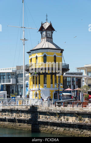 Victorian Clock Tower, Victoria & Albert Waterfront, Cape Town, Western Cape Province, Republic of South Africa Stock Photo