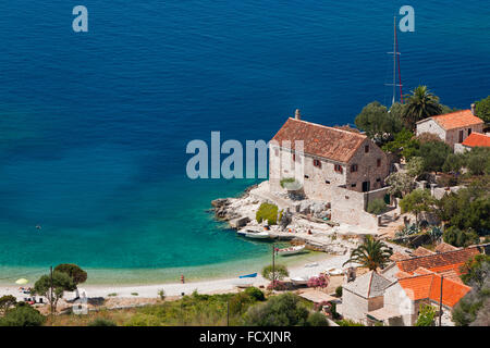 Dubovica beach, island Hvar, Croatia Stock Photo