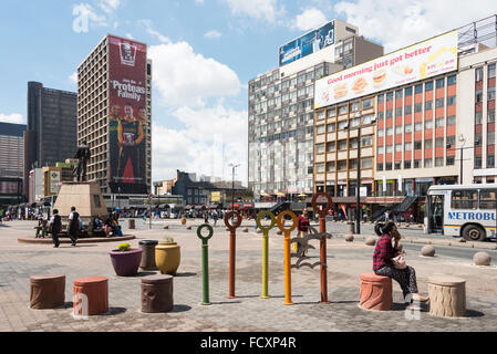 Gandhi Square, Johannesburg, City of Johannesburg Metropolitan Municipality, Gauteng Province, Republic of South Africa Stock Photo