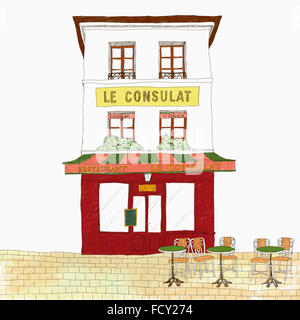 Sketching illustration representing cafe Stock Photo