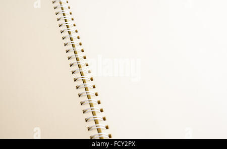 Blank open spiral notebook Stock Photo