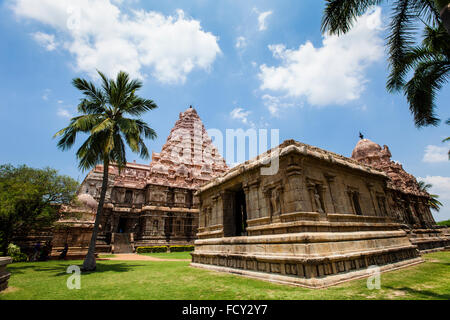 Ancient temples of India, Gangaikondacholapuram  temple Thanjavur, Chola temple, heritage temple, temples of Tamil Nadu, Temple Stock Photo