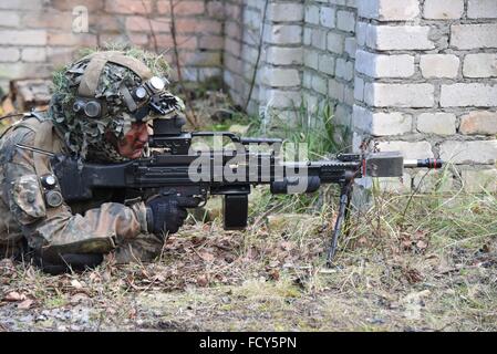 Light Infantry soldier of 3rd Company, 1st Infantry Battalion during a ...