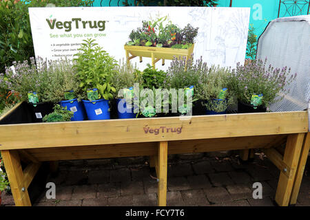 VegTrug planters for growing herbs and vegetables Stock Photo