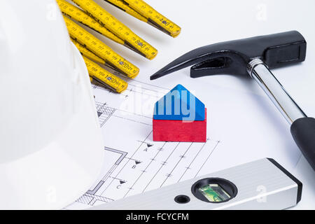 Concept photography for house building Stock Photo