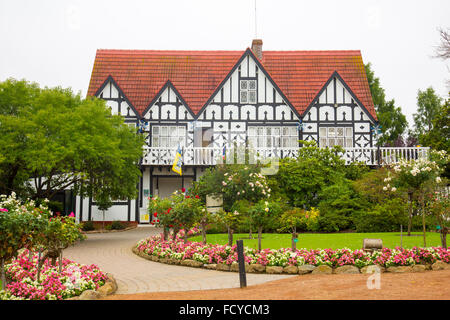 Cockington Green Gardens in Australian Capital Territory, the miniature gardens include english villages and international areas Stock Photo